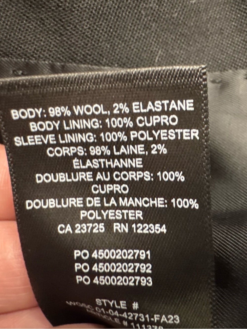 Aritzia Babaton Benchmark Blazer Size Small Black Italian Wool Classic Black - Picture 14 of 16